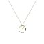 Colgante plata lisa de forma circular bicolor